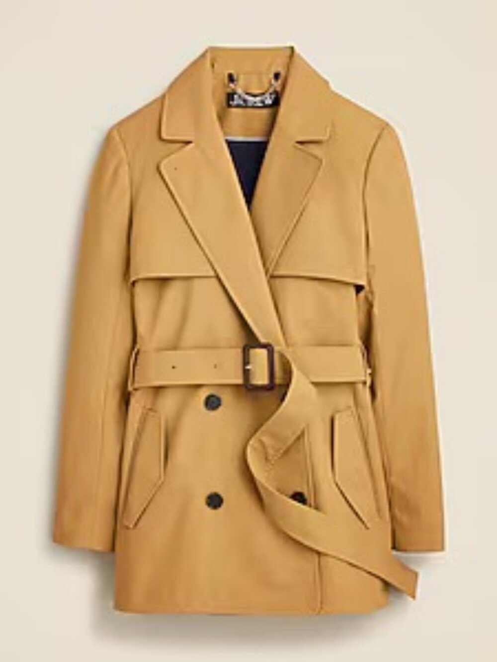 J Crew Cropped Icon trench Honey Brown 6